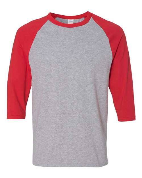 Gildan Unisex Heavy Cotton™ Raglan Three-Quarter Sleeve T-Shirt - 5700 image 3