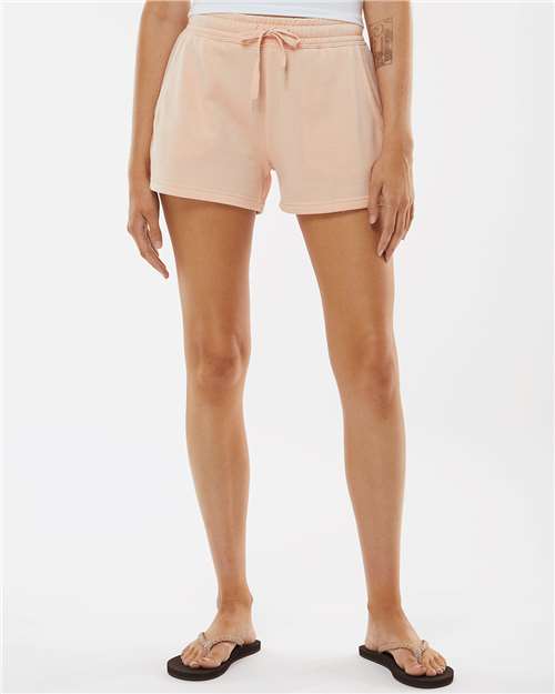 Independent Trading Co. Women’s Lightweight California Wave Wash Fleece Shorts