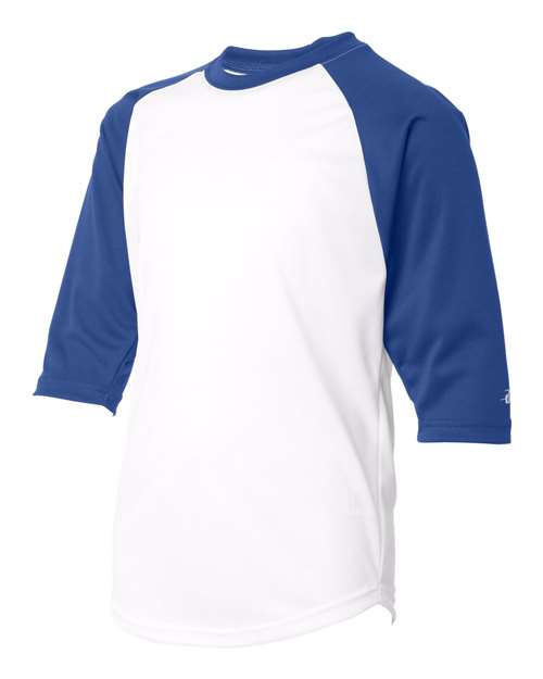 Badger Sport Youth B-Core Three-Quarter Sleeve Baseball T-Shirt - 2133 image 4