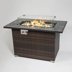 44inch Outdoor Fire Pit Table, Propane Fire Table with Ceramic Tabletop Gas Fire image 1