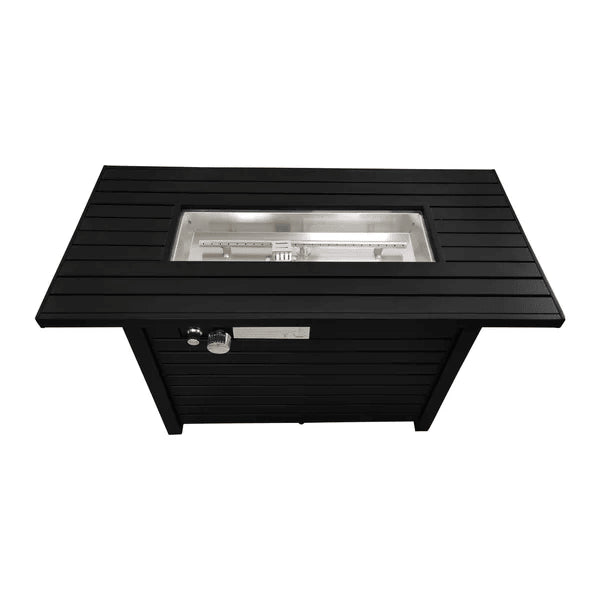 25" H x 42" W Steel Outdoor Fire Pit Table with Lid image 2