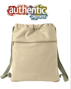 Authentic Pigment 14oz. Pigment-Dyed Canvas Cinch Sack - 1901 image 0