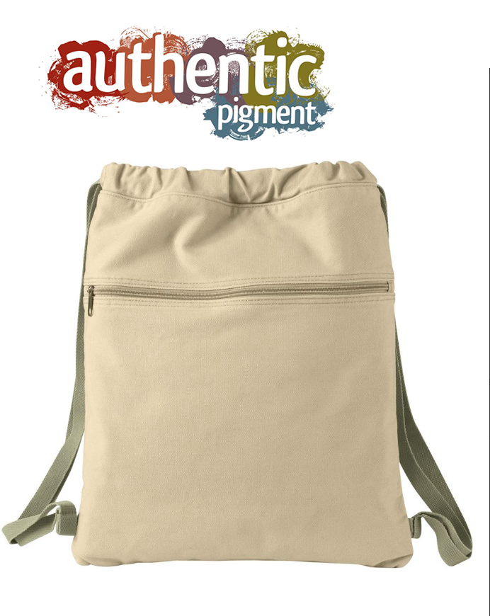 Authentic Pigment 14oz. Pigment-Dyed Canvas Cinch Sack - 1901 image 0