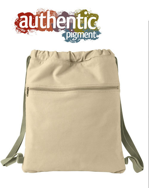 Authentic Pigment 14oz. Pigment-Dyed Canvas Cinch Sack - 1901 image 0