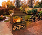37-Inch Rectangular Metal Outdoor Wood Burning Fireplace - Outdoor Fireplace wit image 1