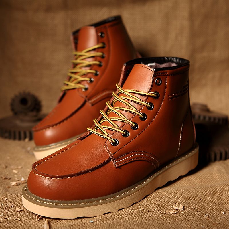 2024 new fashion men's Doc Martens single shoes cotton shoes warm image 13