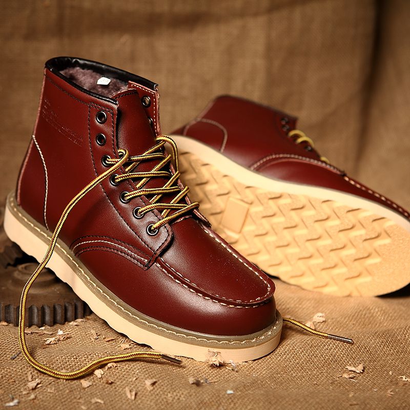 2024 new fashion men's Doc Martens single shoes cotton shoes warm image 6