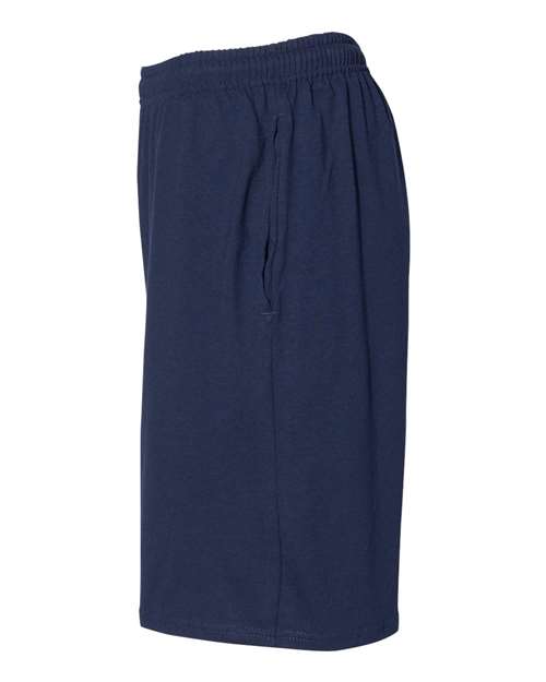 Russell Athletic Cotton Classic Jersey Shorts with Pockets - 25843M image 5