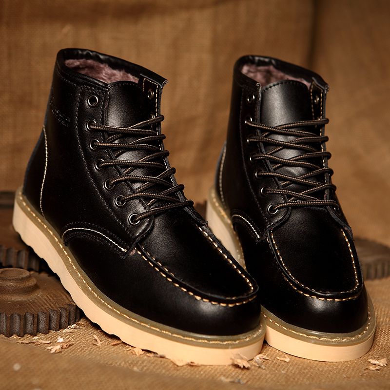 2024 new fashion men's Doc Martens single shoes cotton shoes warm image 2