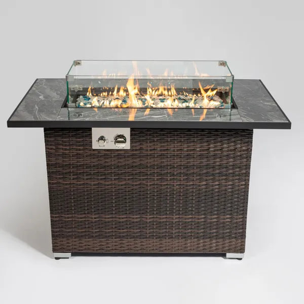 44inch Outdoor Fire Pit Table, Propane Fire Table with Ceramic Tabletop Gas Fire image 2