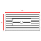 25" H x 42" W Steel Outdoor Fire Pit Table with Lid image 4