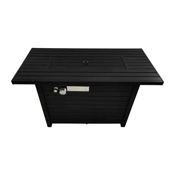 25" H x 42" W Steel Outdoor Fire Pit Table with Lid image 1
