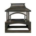 37-Inch Rectangular Metal Outdoor Wood Burning Fireplace - Outdoor Fireplace wit image 5