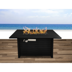 25" H x 42" W Steel Outdoor Fire Pit Table with Lid image 0