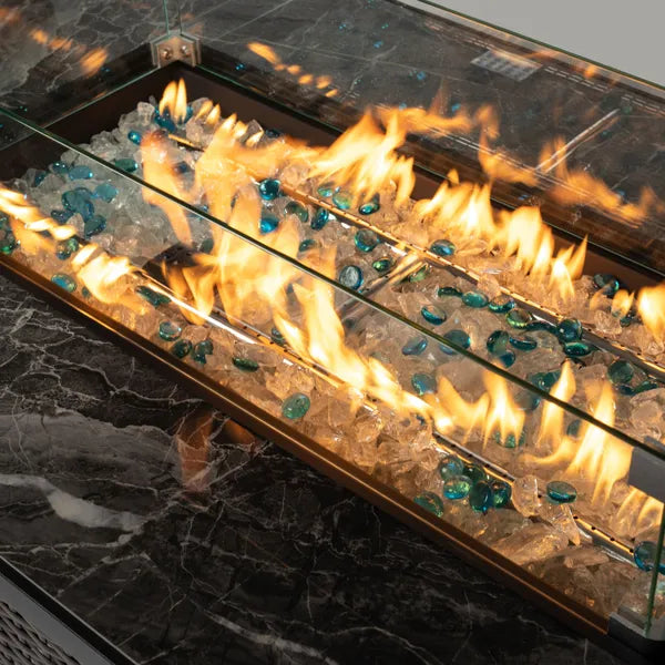44inch Outdoor Fire Pit Table, Propane Fire Table with Ceramic Tabletop Gas Fire image 5