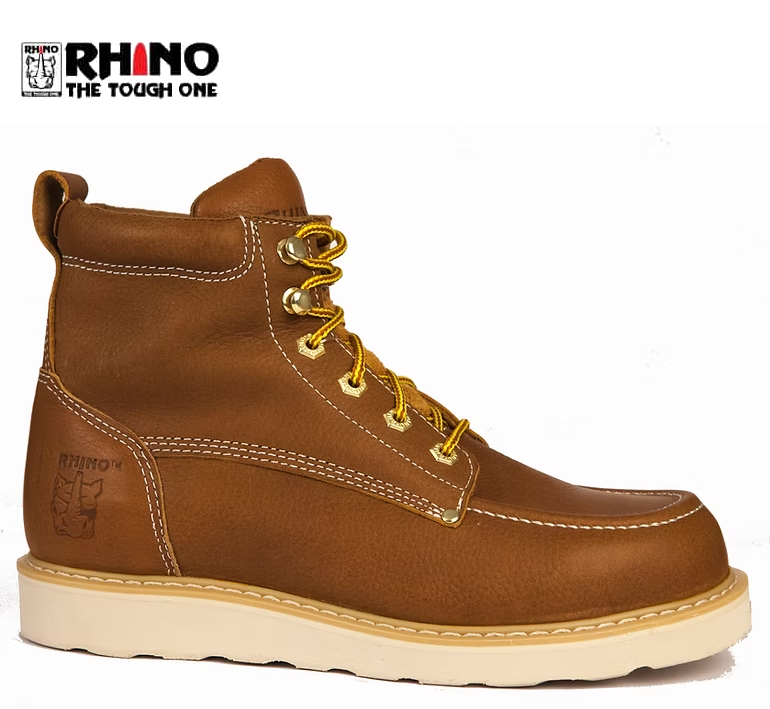 Rhino 6" Moc toe Leather Work Boot Butternut image 0
