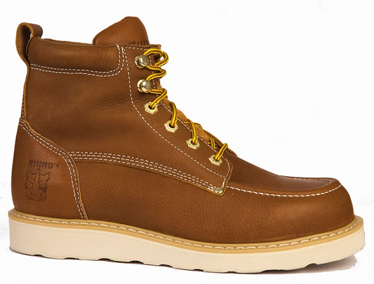 Rhino 6" Moc toe Leather Work Boot Butternut image 1