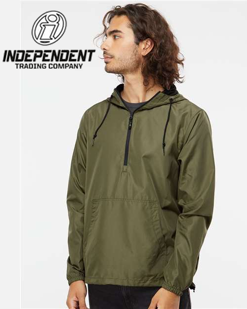 Independent Trading Co. - Lightweight Quarter-Zip Windbreaker Pullover Jacket - image 9