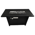 25" H x 42" W Steel Outdoor Fire Pit Table with Lid image 3